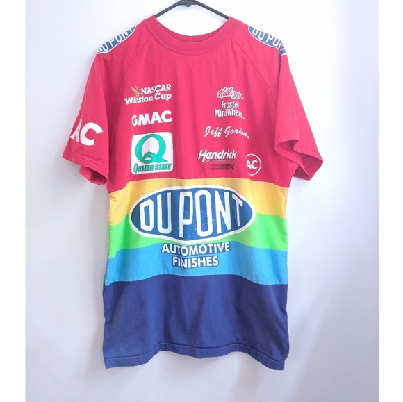Chase Authentics Tops - Vintage 90s NASCAR Jeff Gordon Rainbow Graphic Tee